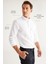 Erkek Beyaz Düğmeli Yaka Kolay Ütülenebilir Pamuklu Slim Fit Dar Kesim Oxford Gömlek 3
