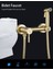 Banyo Tuvalet Bide Basınçlı Püskürtücü Taharet Musluğu Çift Su Girişli Mat Gold Ithal 7 Yıl Garanti 4