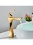 Banyo Çanak Lavabo Bataryası Altın Dore Gold Renk Yeni Kıvrımlı Model 7 Yıl Garantili Ithal 1