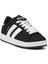 Unisex Siyah Beyaz-Beyaz Bağcıklı Rahat Sneaker Günlük Spor Ayakkabı 2