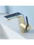 Akıllı Dijital Sıcaklık LED Ekran Banyo Lavabo Bataryası Mat Gold 2 Akış Ayarı Ithal 7 Yıl Garanti 2