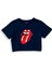 The Rolling Stones Crop Tişört - Lacivert 1