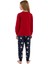 Kız Çocuk Kırmızı Uzun Kollu Pijama Takımı 3678-2 3