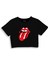The Rolling Stones Crop Tişört - Siyah 1