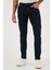 Streç Pamuklu Slim Fit Normal Bel Dar Paça Jeans Erkek Kot Pantolon 1124C47NAPOLI 3