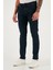 Streç Pamuklu Slim Fit Normal Bel Dar Paça Jeans Erkek Kot Pantolon 1124C47NAPOLI 4