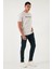 Streç Pamuklu Slim Fit Normal Bel Dar Paça Jeans Erkek Kot Pantolon 1124C46NAPOLI 1