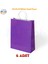 6 Adet Büküm Saplı Mor Çanta 25X12X31 cm Kağıt Çanta 1