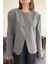 Özel Üretim Kısa Tasarım Ceket- Gri 3