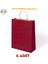 6 Adet Büküm Saplı Bordo Çanta 25X12X31 cm Kağıt Çanta 1