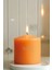 Sandal Ağacı Kokulu Silindir Mum - %100 Doğal Soya Mumu Turuncu Dekoratif Mum - 300 gr 3