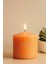 Sandal Ağacı Kokulu Silindir Mum - %100 Doğal Soya Mumu Turuncu Dekoratif Mum - 300 gr 6