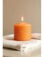 Sandal Ağacı Kokulu Silindir Mum - %100 Doğal Soya Mumu Turuncu Dekoratif Mum - 300 gr 7