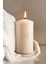 Pudra Kokulu Silindir Mum - %100 Doğal Soya Mumu Beyaz Dekoratif Mum - 600 gr 4
