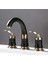 Banyo Lavabo Bataryası Ankastre Siyah Gold Renk 3'lü Set Yeni 7 Yıl Garantili Ithal 1