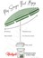 Plaj Şemsiyesi Bidonlu Yeşil Beyaz 180 cm Çap 8 Telli Eğim Verilir ve Rosie Hediye 1