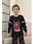 Spiderman Desenli Erkek Çocuk Pijama Takımı Siyah 1