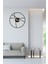 Dekoratif Siyah Sessiz Metal Duvar Saati 60X60CM 2