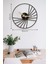 Dekoratif Siyah Sessiz Metal Duvar Saati 60X60CM 1