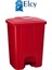 Pedallı Plastik 65 Lt Kırmızı Çöp Kovası 1