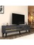 Lenoract 180CM Tv Sehpası Antrasit-Altın 5