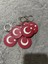 3D Tasarım Ay ve Yıldız Anahtarlık 3