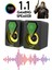 ZN-100U Sound 2.0 Multimedia 3W*2 Siyah USB Rgb Işıklı Gaming Speaker Hoparlör 1