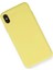Newface iPhone Xs Max Kılıf Nano Içi Kadife Silikon - Mat Sarı 2