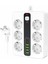 6'lı Grup Priz 4xusb 2xtype-C Çıkışlı Isıya Dayanıklı Power Tuşlu 2 mt Kablolu Priz Çoğaltıcı 2