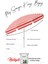 Plaj Şemsiyesi 200 cm Çap Kırmızı Beyaz 8 Telli Eğim Verilir Bidonsuz ve Rosie Hediye 1