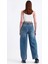 Kadın Mavi Skater Baggy Jeans Bol Paça Pantolon 6