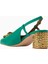 Chelsea Block Slingback 60 Heel Yeşil Topuklu 5