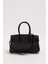 Siyah Mini Kilit Detaylı El Çantası 4