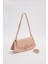 Pembe Oval Gold Aksesuarlı Omuz Çantası 2
