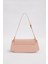 Pembe Oval Gold Aksesuarlı Omuz Çantası 4