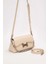 Krem Logo Tokalı Omuz Çantası 2