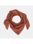 Pamuk Ipek Monogram Eşarp 41301-KIZIL Kahve 2