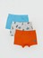 Beli Lastikli Penye Erkek Çocuk Boxer 3'lü (W5) 1