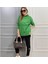 Kadın Yeşil Kapşonlu Etek Ucu Detay Arma Ters Dikiş Gorunumlu Ikili Takım 3