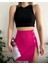 Üç Taşlı Fashion Mini Etek Pembe 1