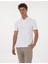 Erkek Beyaz Slim Fit %100 Pamuk Kıvrılmaz Amerikan Pike Polo Yaka Basic Tişört 50306154-VR013 1