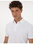 Erkek Beyaz Slim Fit %100 Pamuk Kıvrılmaz Amerikan Pike Polo Yaka Basic Tişört 50306154-VR013 2