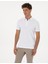 Erkek Beyaz Slim Fit %100 Pamuk Kıvrılmaz Amerikan Pike Polo Yaka Basic Tişört 50306154-VR013 3
