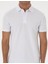 Erkek Beyaz Slim Fit %100 Pamuk Kıvrılmaz Amerikan Pike Polo Yaka Basic Tişört 50306154-VR013 6