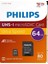 Philips FM64MP45B/00 64GB CLASS10 Uhs-I U1 Tf Adaptörlü Micro Sdxc Hafıza Kartı 1