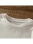Baskılı Oversize Bisiklet Yaka Tshirt Beyaz 4