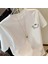 Baskılı Oversize Bisiklet Yaka Tshirt Beyaz 2