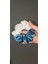 “blue Pearl” – Iki Renkli Kadife Scrunchie Saç Tokası 2