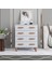 Otto 4 Çekmeceli Şifonyer Tamamı Mdf (Beyaz) 1