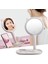 Buffer® Kedi Kulaklı Telefon Standlı Yuvarlak Dokunmatik LED Ayarlı Masa Üstü Makyaj Aynası 1